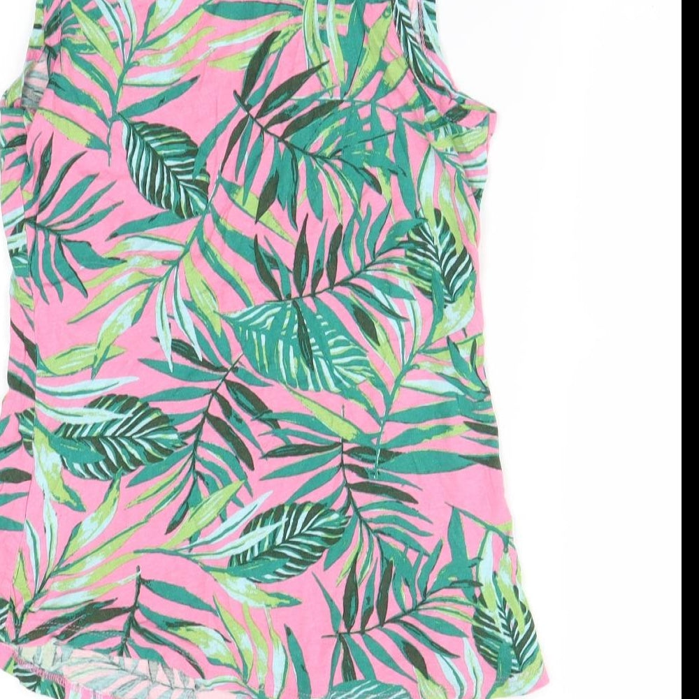 Dorothy Perkins Womens Pink Floral  Basic Tank Size 8