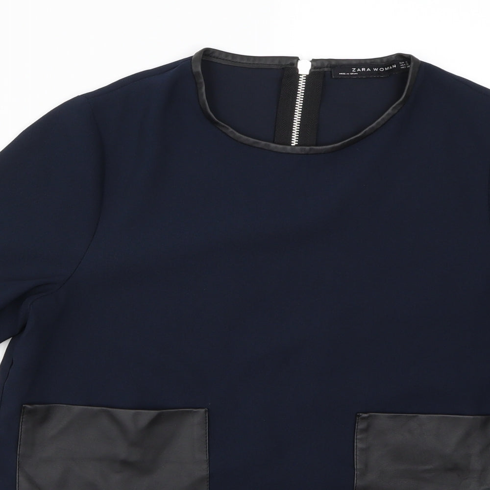 Zara Womens Blue   Basic T-Shirt Size S