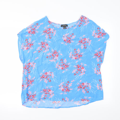 Primark  Womens Blue Floral  Basic Blouse Size 14
