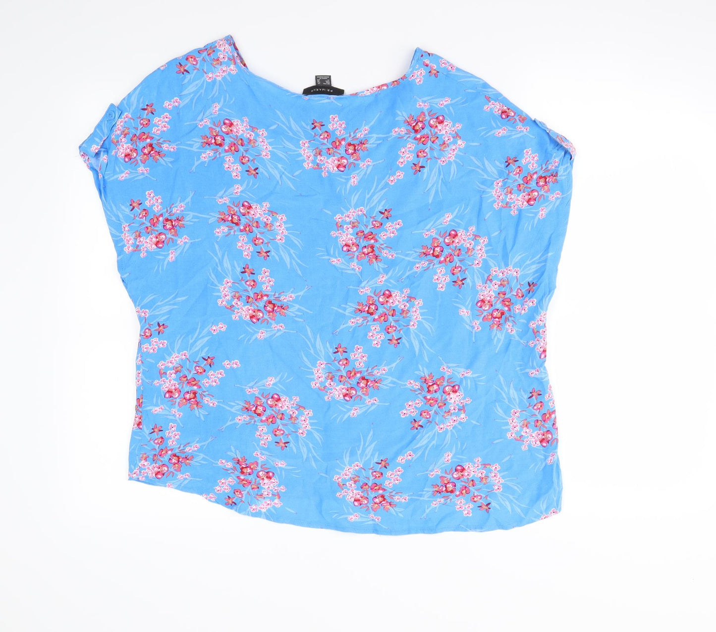Primark  Womens Blue Floral  Basic Blouse Size 14