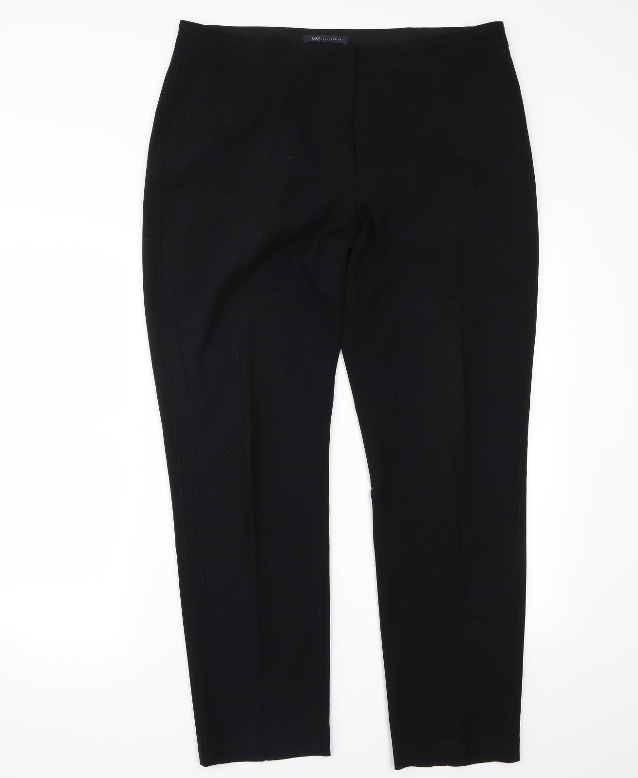 M&S Womens Black   Dress Pants Trousers Size 16 L28 in