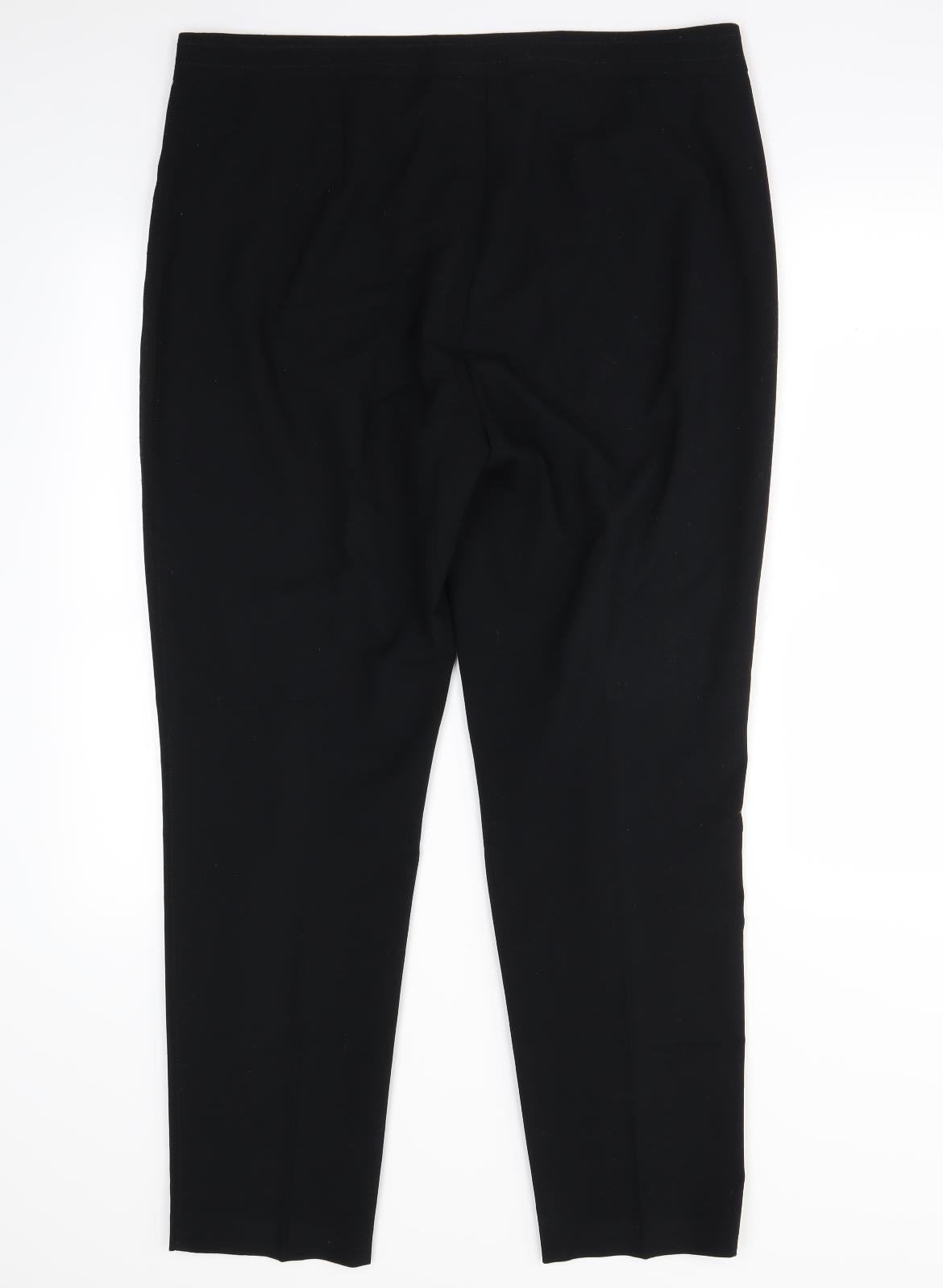 M&S Womens Black   Dress Pants Trousers Size 16 L28 in