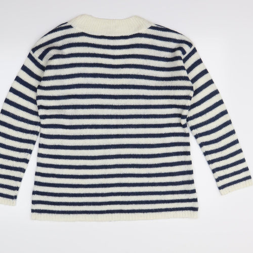 Dorothy Perkins Womens Blue Striped  Pullover Jumper Size 10