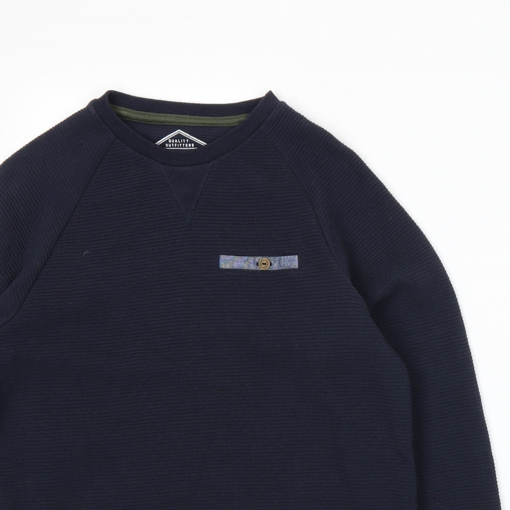 Matalan Boys Blue  Jersey Pullover Sweatshirt Size 12 Years