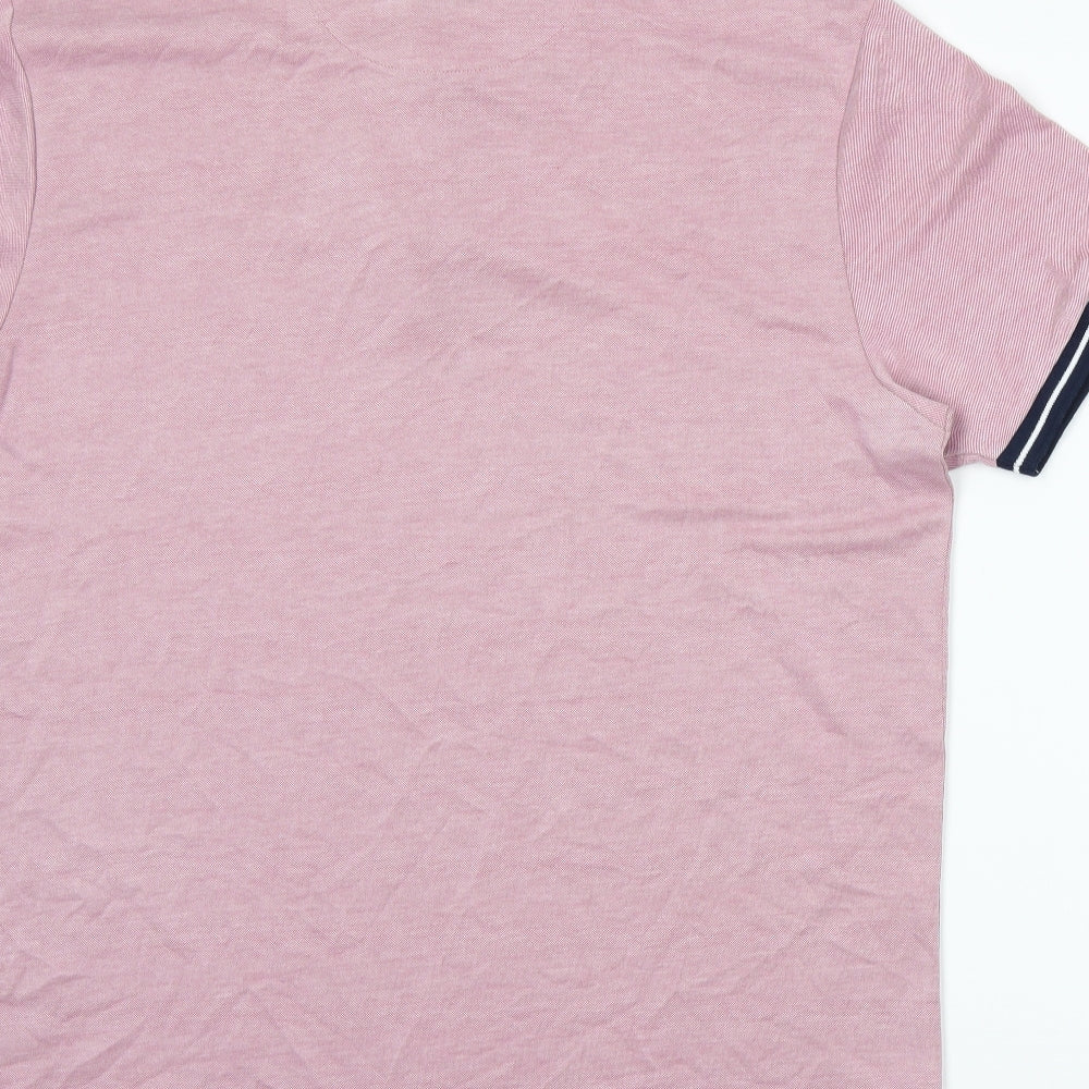 Marks and Spencer Mens Pink    Polo Size L