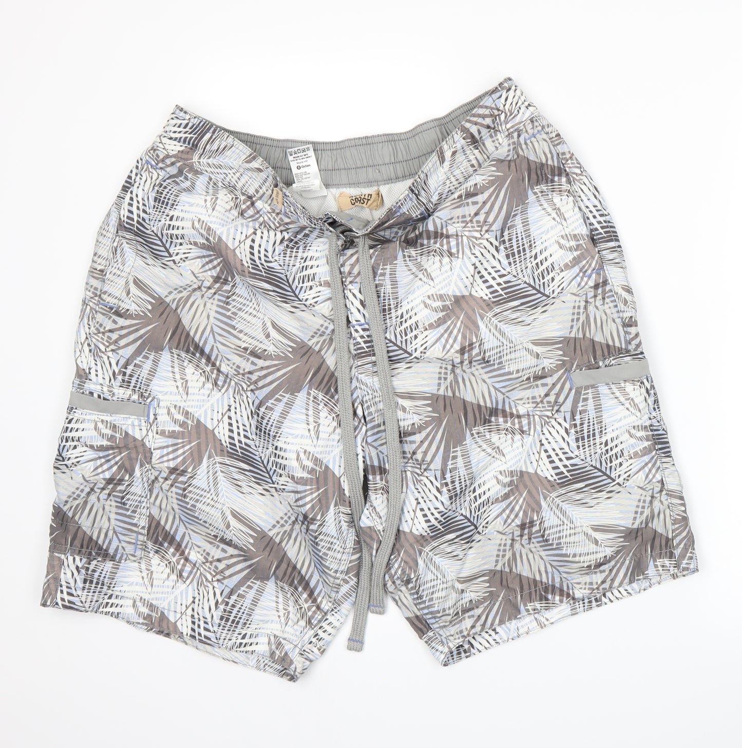 Marks and Spencer Mens Blue Floral  Athletic Shorts Size L