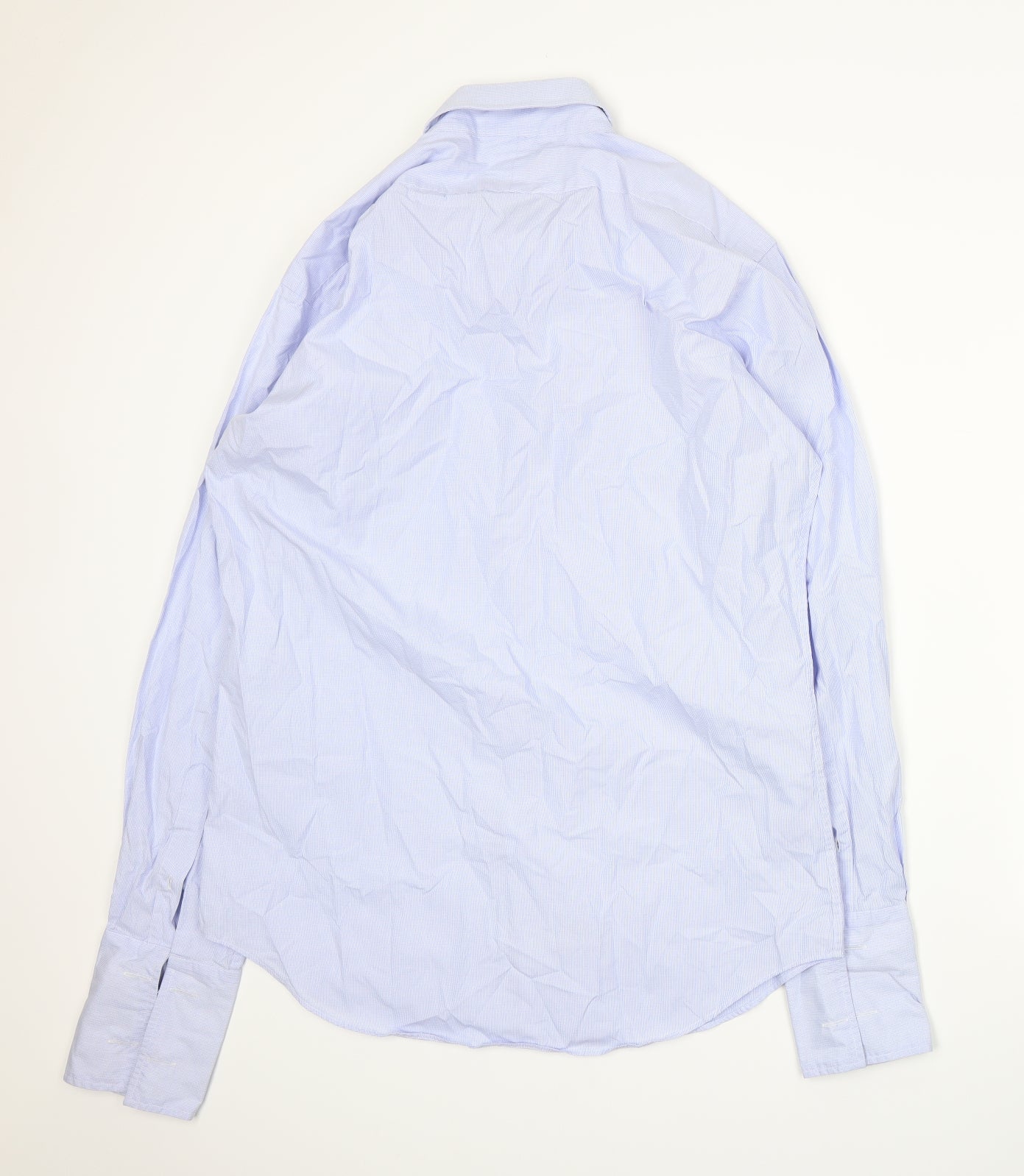 T.M.Lewin Mens Blue    Dress Shirt Size 16.5