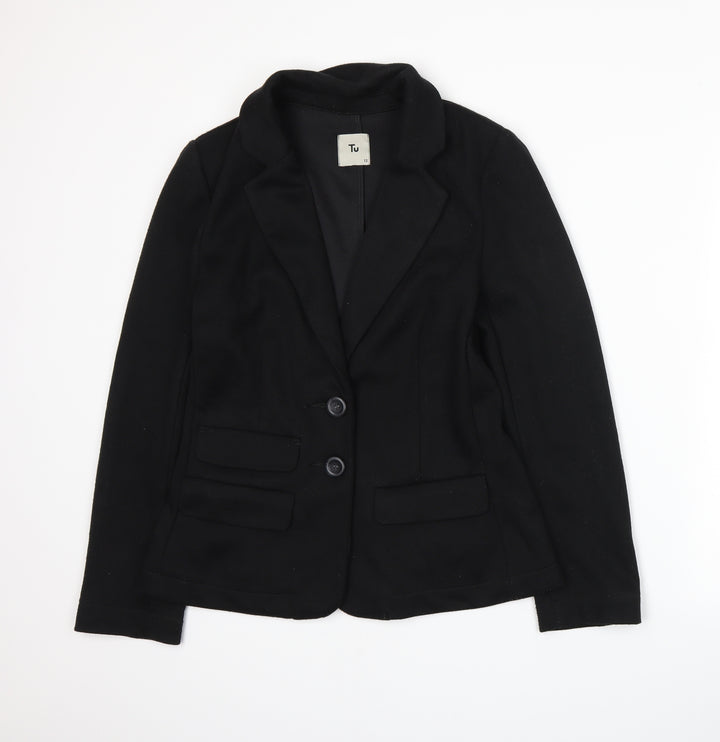 TU Womens Black Jacket Blazer Size 12