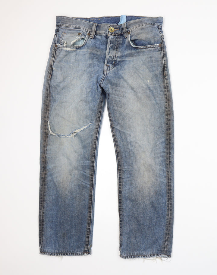 H&M Womens Blue Straight Jeans Size 30 in L25 in