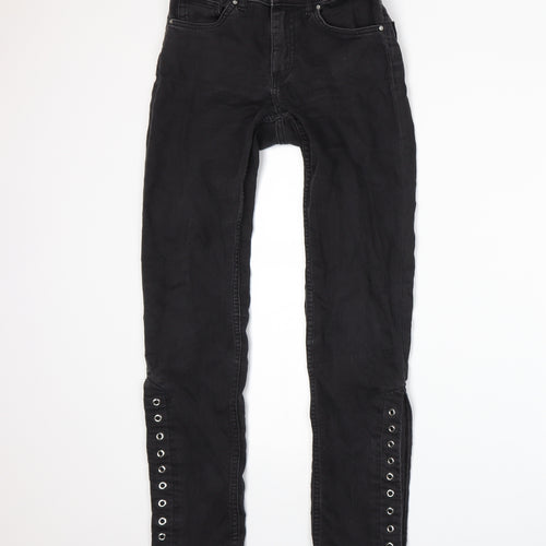 H&M Womens Grey   Skinny Jeans Size 10 L28 in