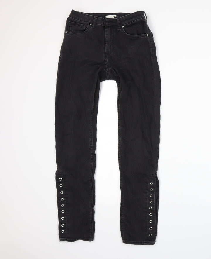 H&M Womens Grey   Skinny Jeans Size 10 L28 in