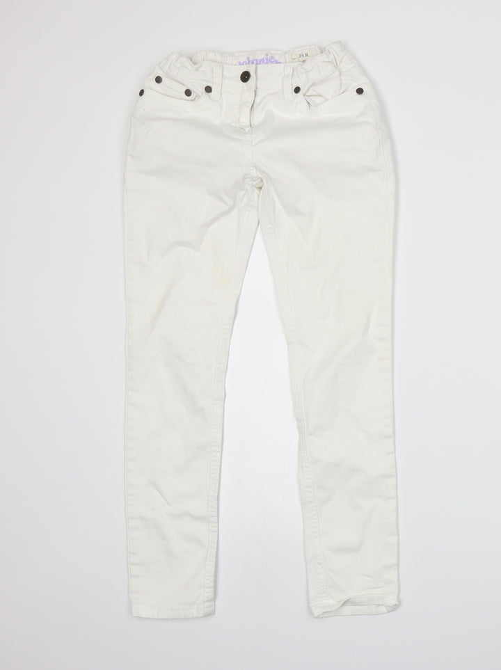 Johnnie B Womens White Skinny Jeans Size 4 L25 in