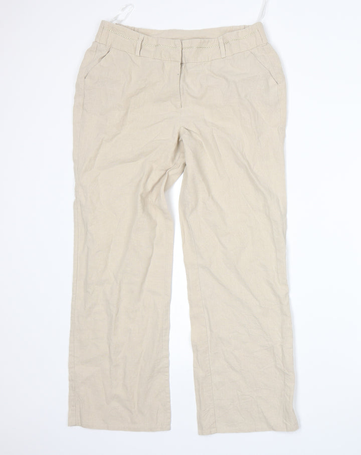 BM Womens Beige Trousers Size 12 L26 in