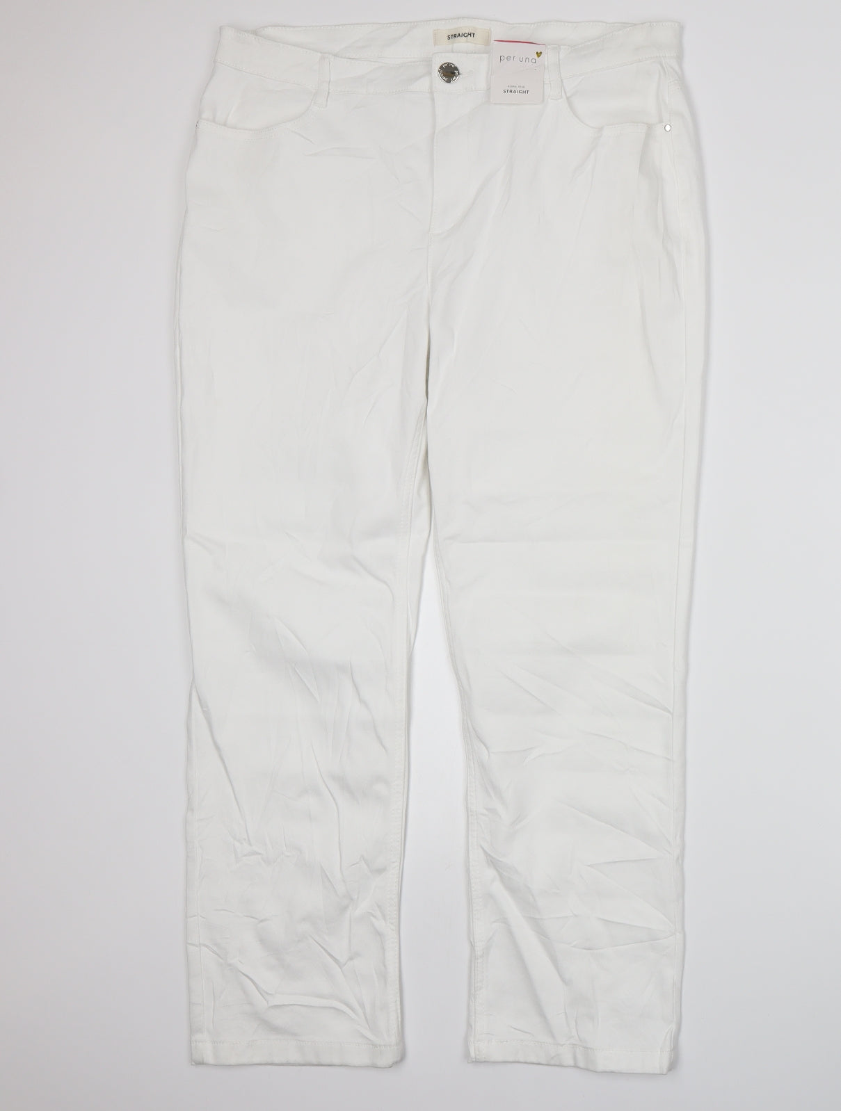Per Una Womens White   Straight Jeans Size 18 L28 in