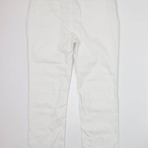 Per Una Womens White   Straight Jeans Size 18 L28 in