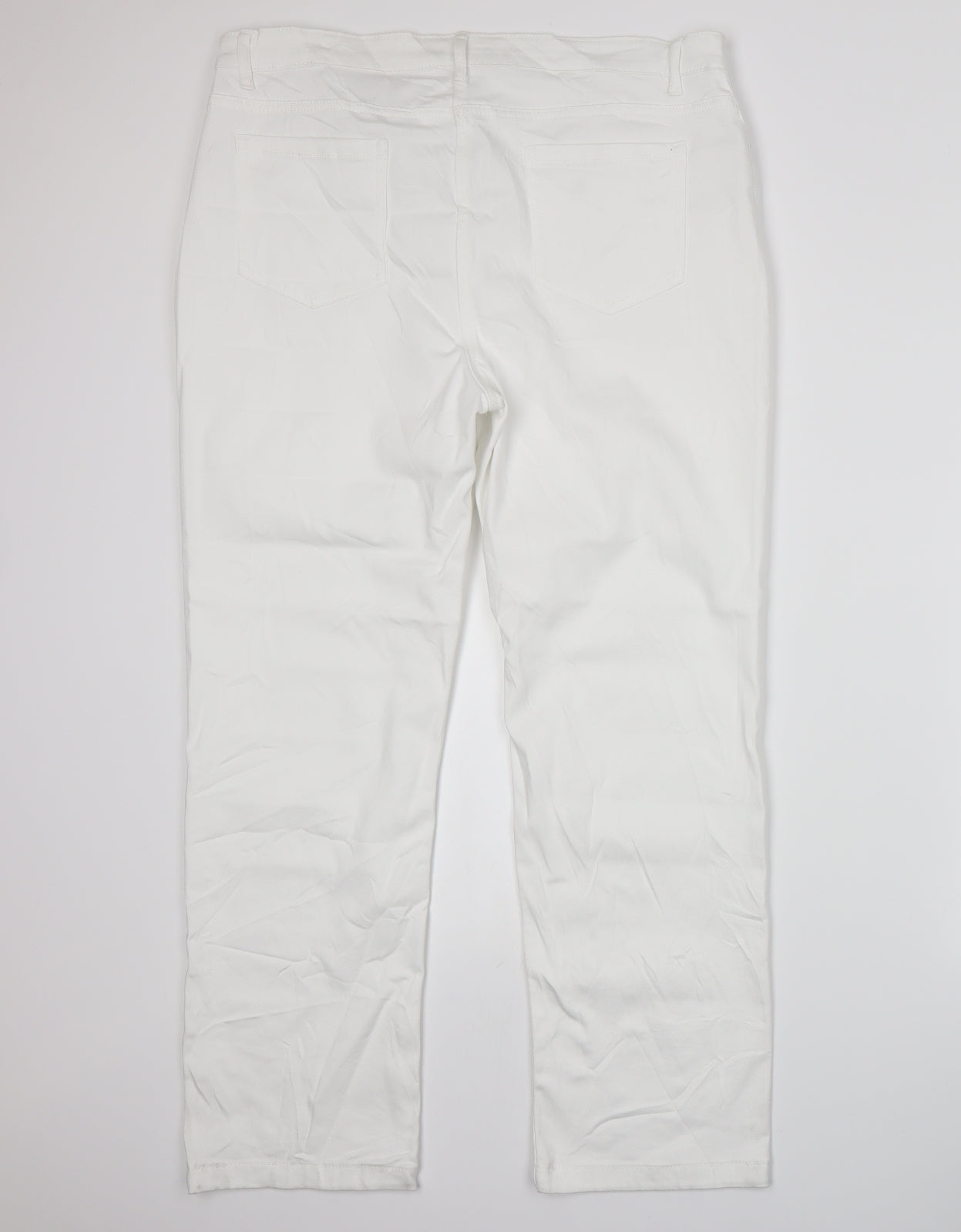 Per Una Womens White   Straight Jeans Size 18 L28 in