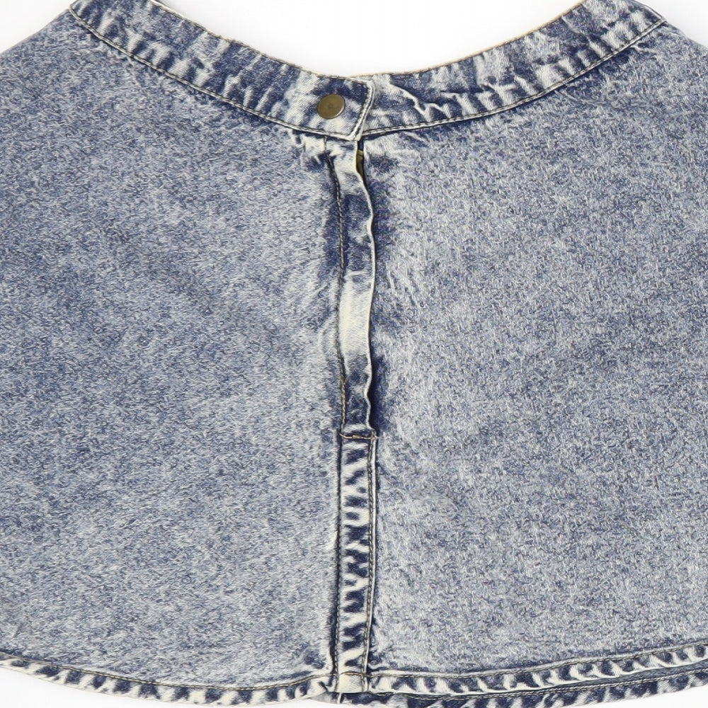 Rock & Revolution Womens Blue  Denim A-Line Skirt Size 8