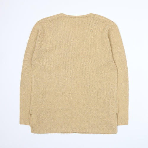 Ladies Womens Beige  Knit Pullover Jumper Size 10