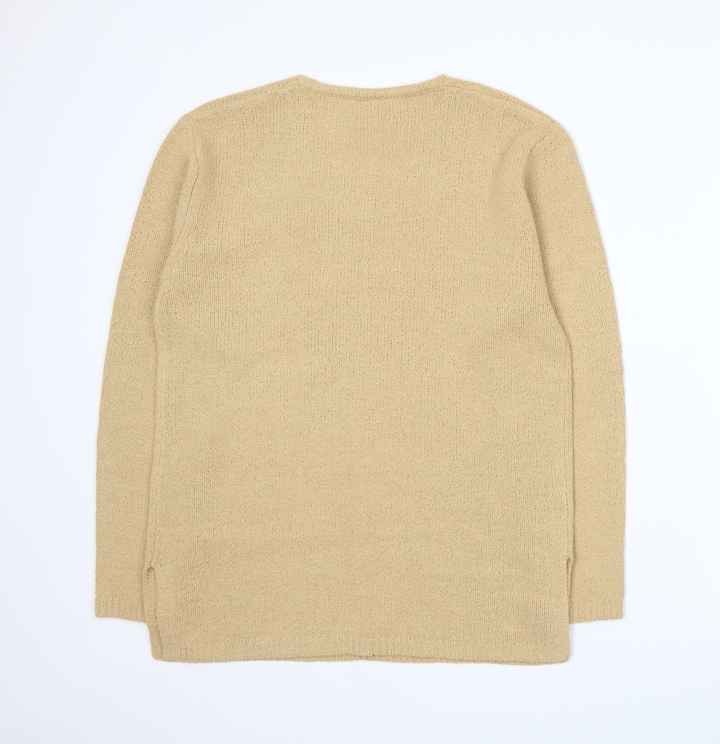 Ladies Womens Beige  Knit Pullover Jumper Size 10