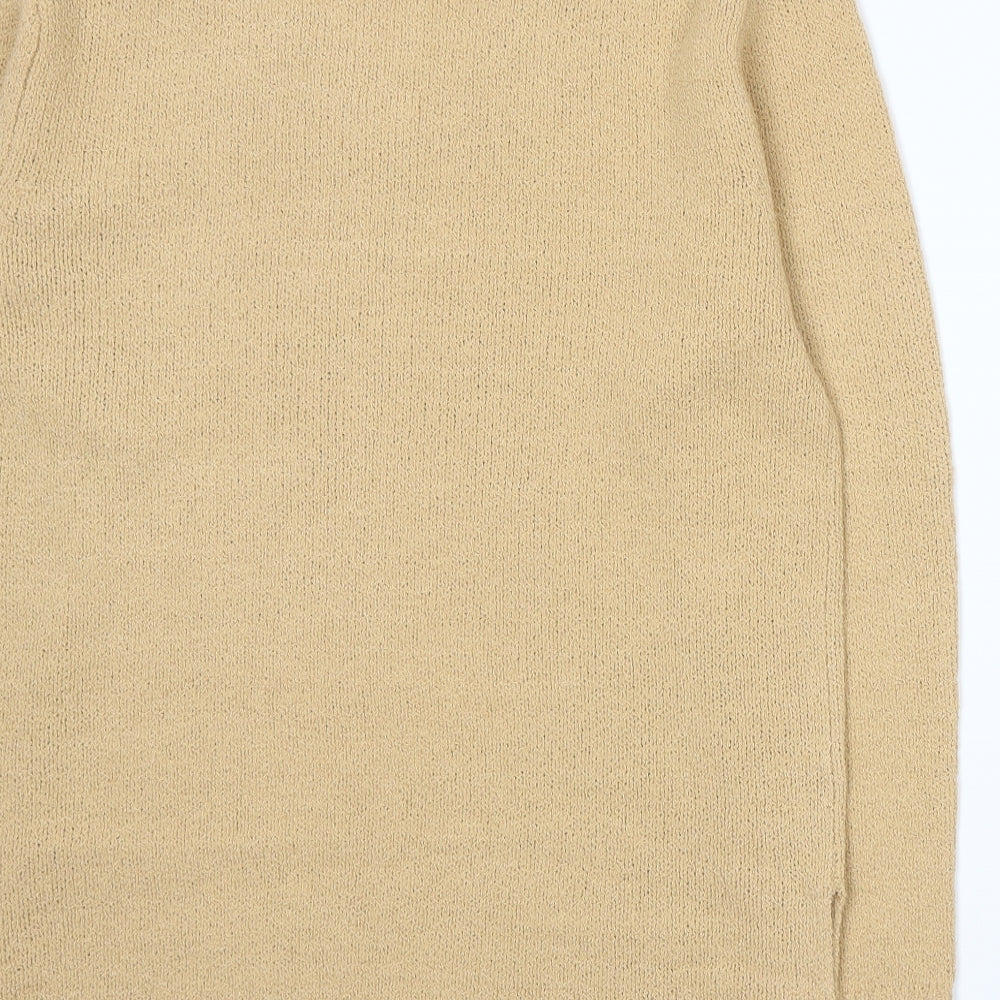 Ladies Womens Beige  Knit Pullover Jumper Size 10