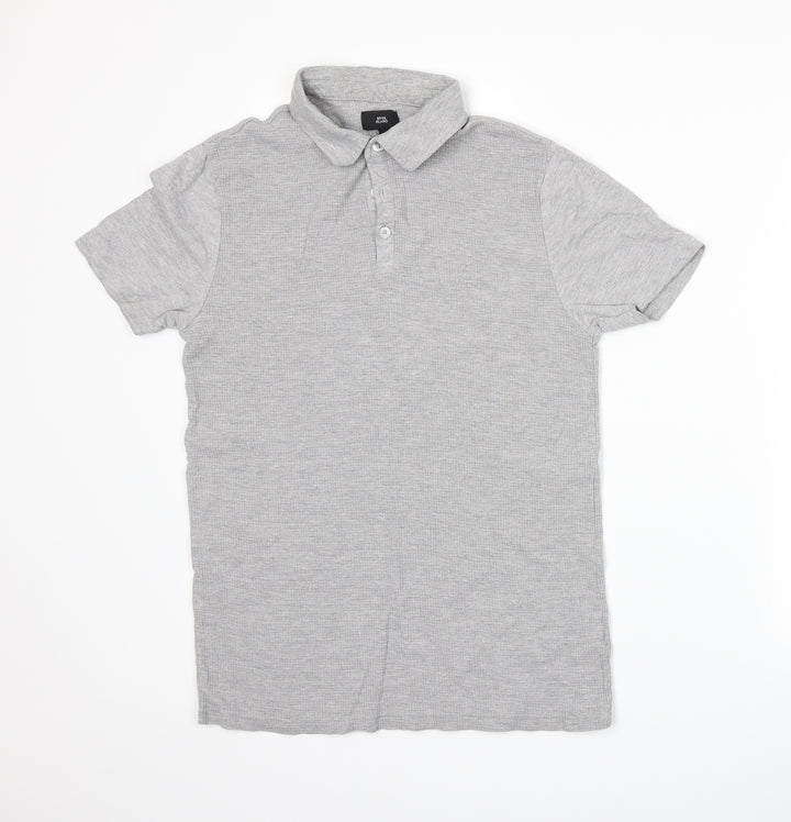 River Island Mens Grey Polo Size M