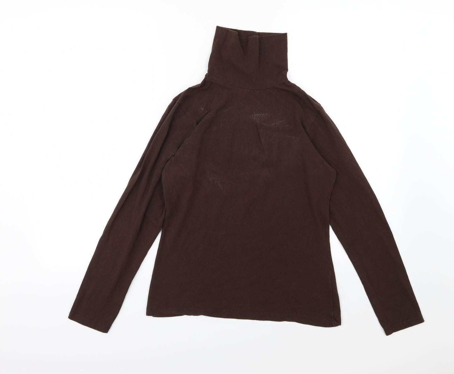 Bay Womens Brown  Jersey Basic T-Shirt Size 14
