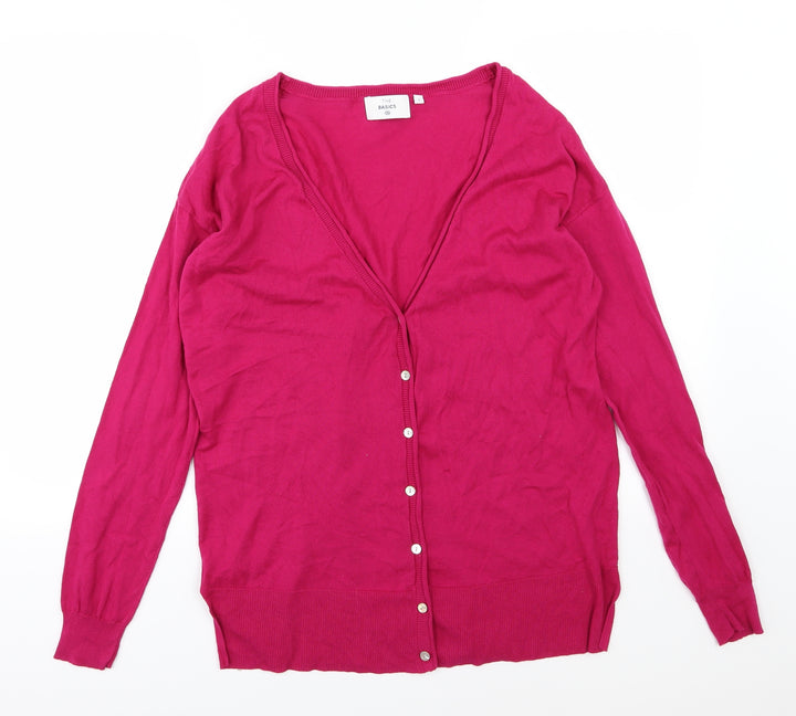 C&A Womens Pink  Knit Cardigan Jumper Size S