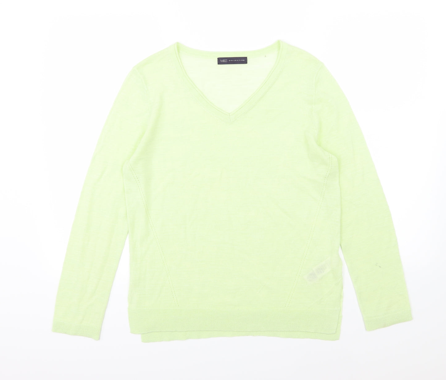 Marks and Spencer Womens Green  Knit Pullover Jumper Size 10