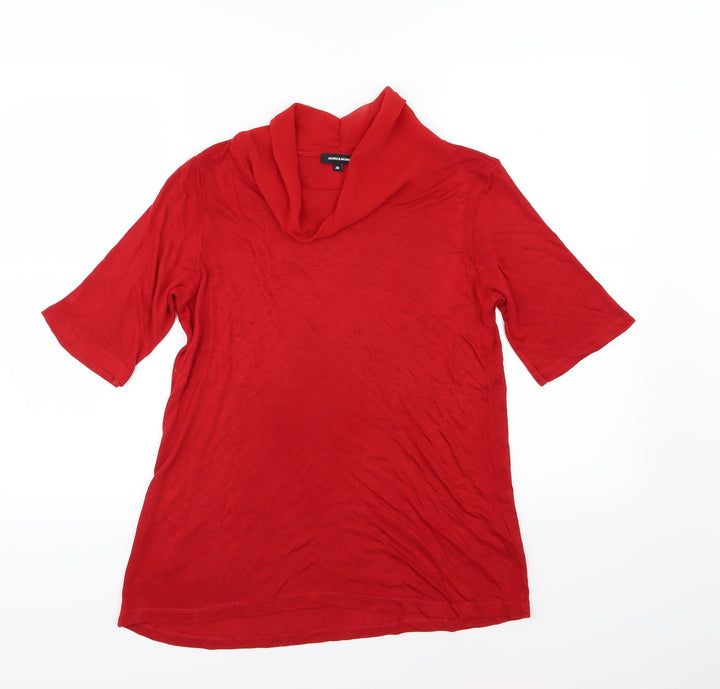 MORE & MORE Womens Red Knit Pullover Jumper Size 12