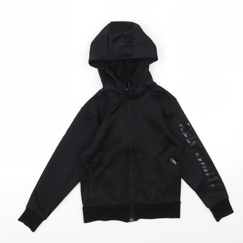 Peacocks Boys Black  Jersey Full Zip Hoodie Size 6-7 Years