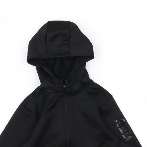 Peacocks Boys Black  Jersey Full Zip Hoodie Size 6-7 Years