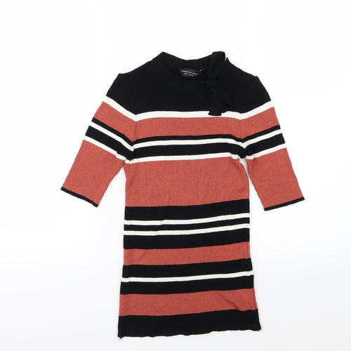 Dorothy Perkins Womens Multicoloured Striped Knit Pullover Jumper Size 10