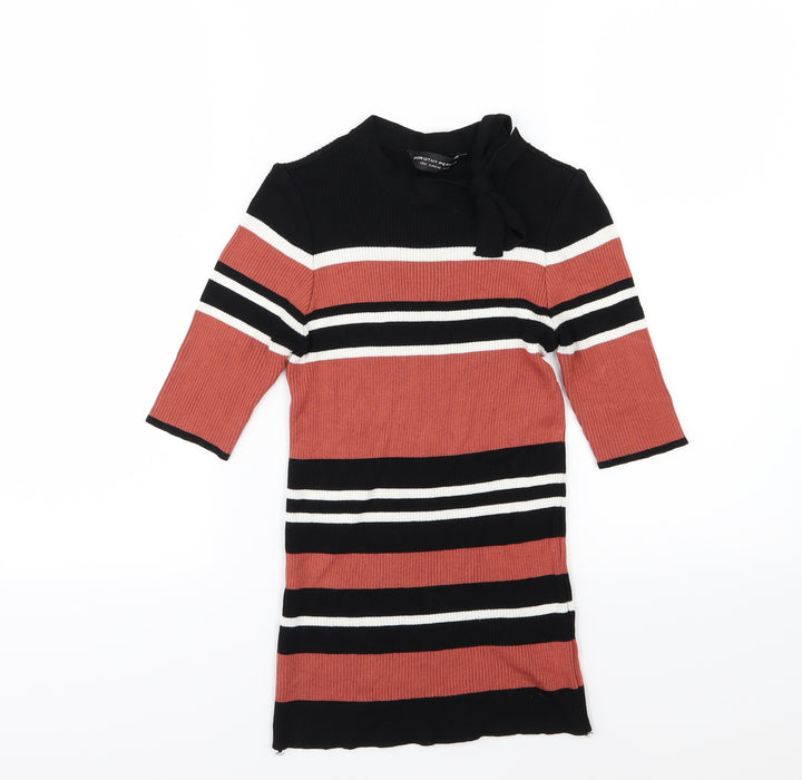 Dorothy Perkins Womens Multicoloured Striped Knit Pullover Jumper Size 10