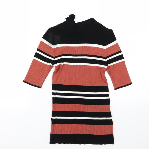 Dorothy Perkins Womens Multicoloured Striped Knit Pullover Jumper Size 10