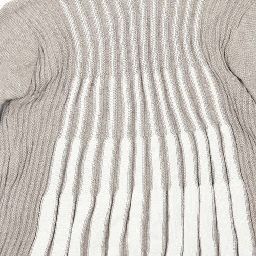 Pulse Womens Brown Striped Knit Cardigan Jumper Size S