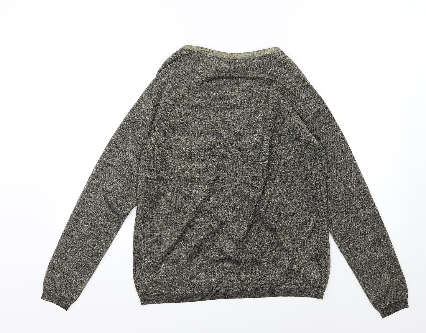 Preworn Womens Gold  Knit Cardigan Jumper Size M