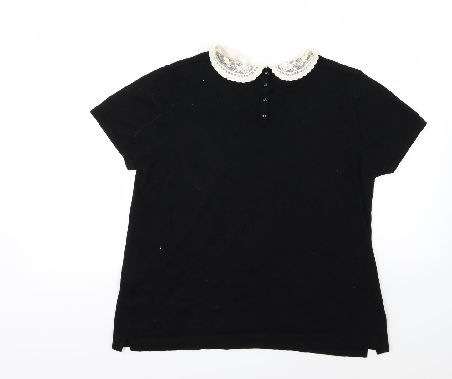 Marks and Spencer Womens Black  Knit Pullover Jumper Size 16