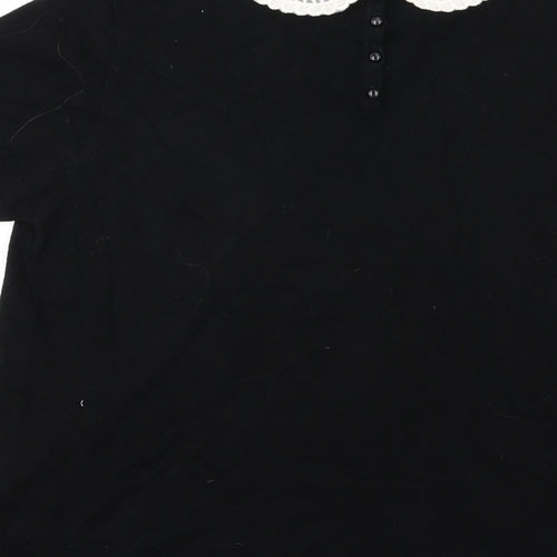 Marks and Spencer Womens Black  Knit Pullover Jumper Size 16