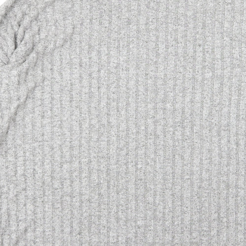 Pep&Co Womens Grey Striped Knit Pullover Jumper Size 20