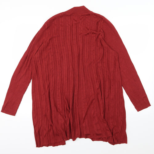 David Emmanuel Womens Red  Knit Cardigan Jumper Size L