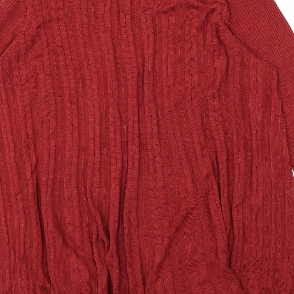 David Emmanuel Womens Red  Knit Cardigan Jumper Size L