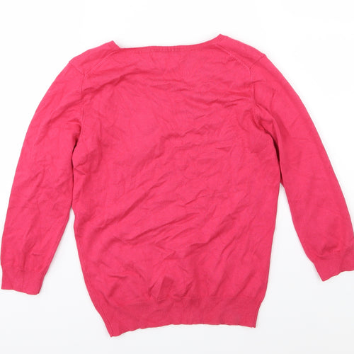 Marks and Spencer Womens Pink  Knit Pullover Jumper Size 10