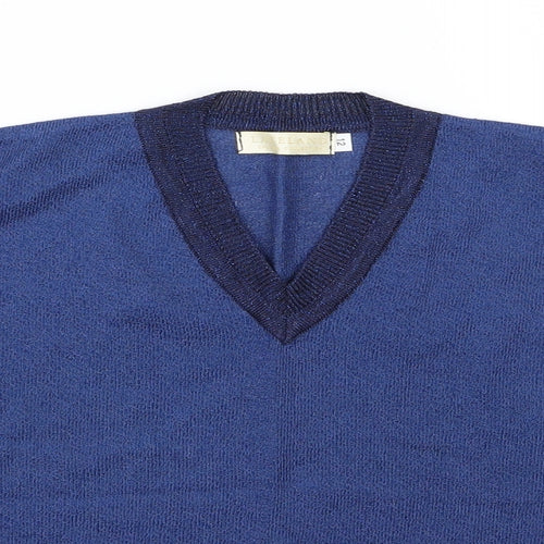 Lakeland Womens Blue  Knit Pullover Jumper Size 12
