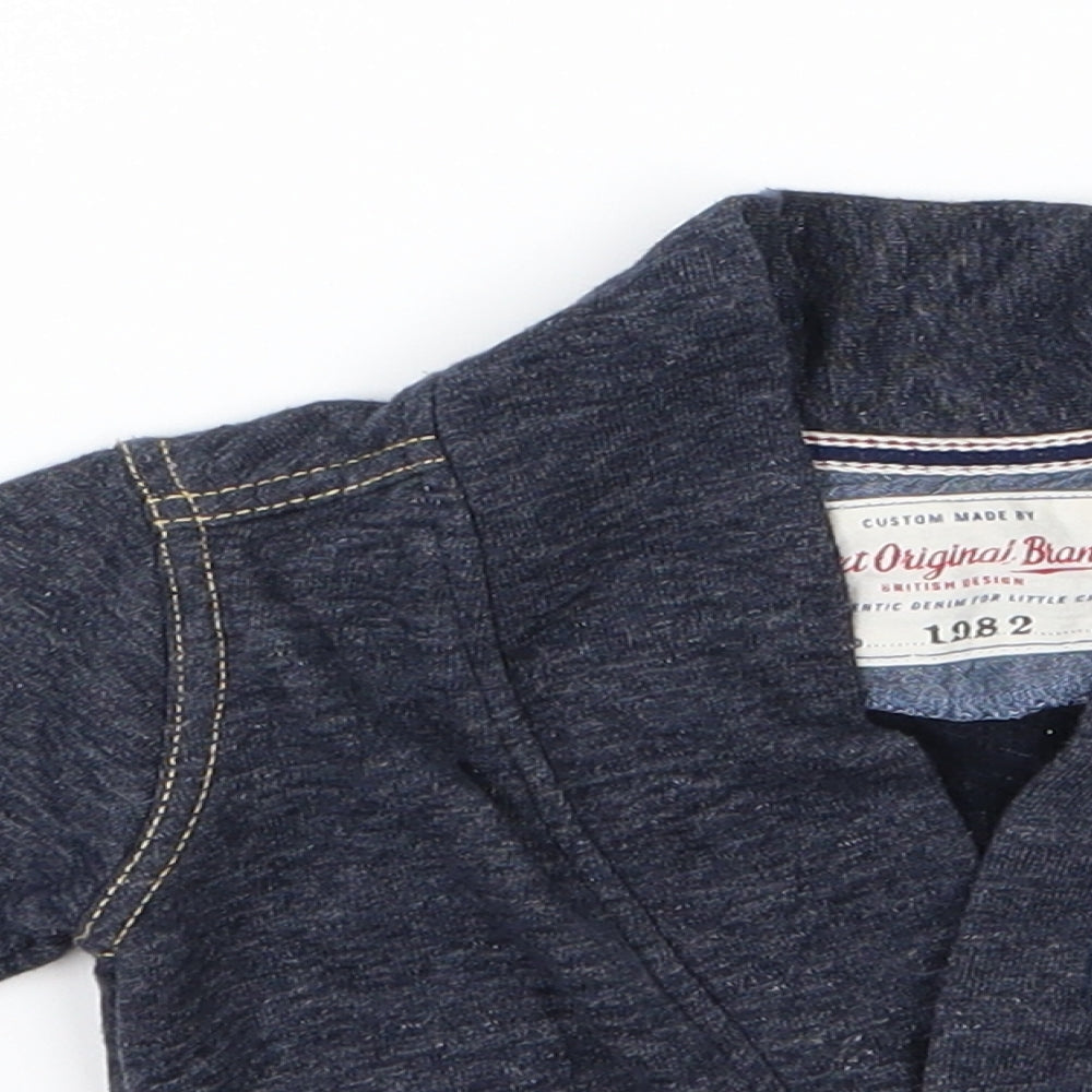 NEXT Boys Blue  Jersey Cardigan Jumper Size 6-9 Months