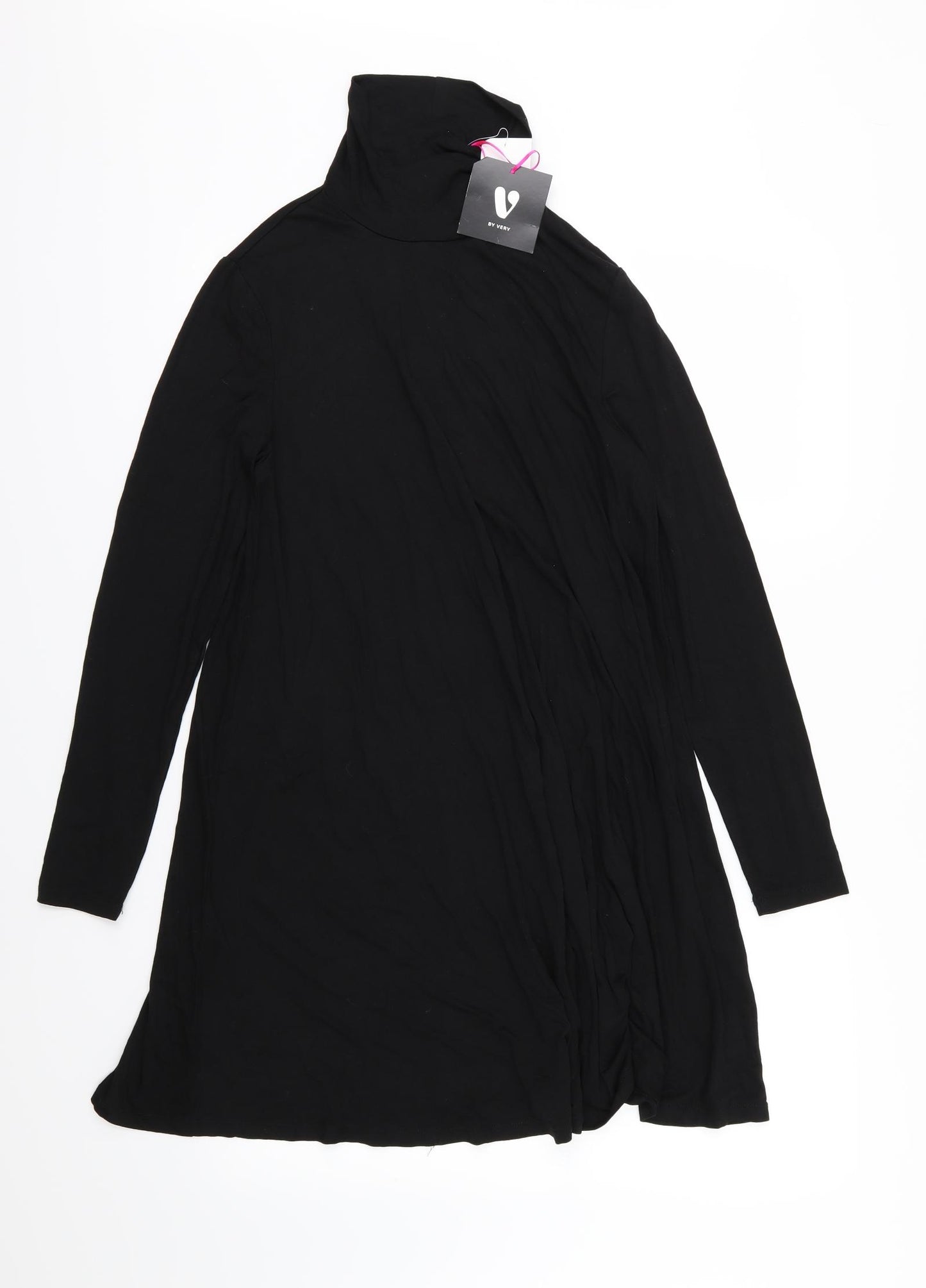 Very Womens Black  Jersey T-Shirt Dress  Size 12