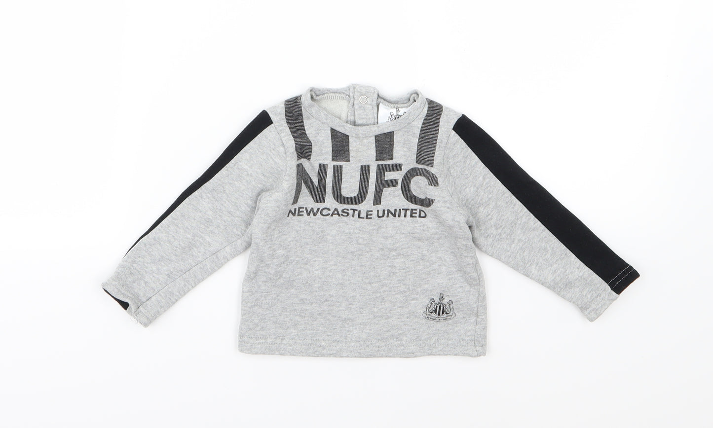 Newcastle United Baby Grey  Jersey Basic T-Shirt Size 6-9 Months