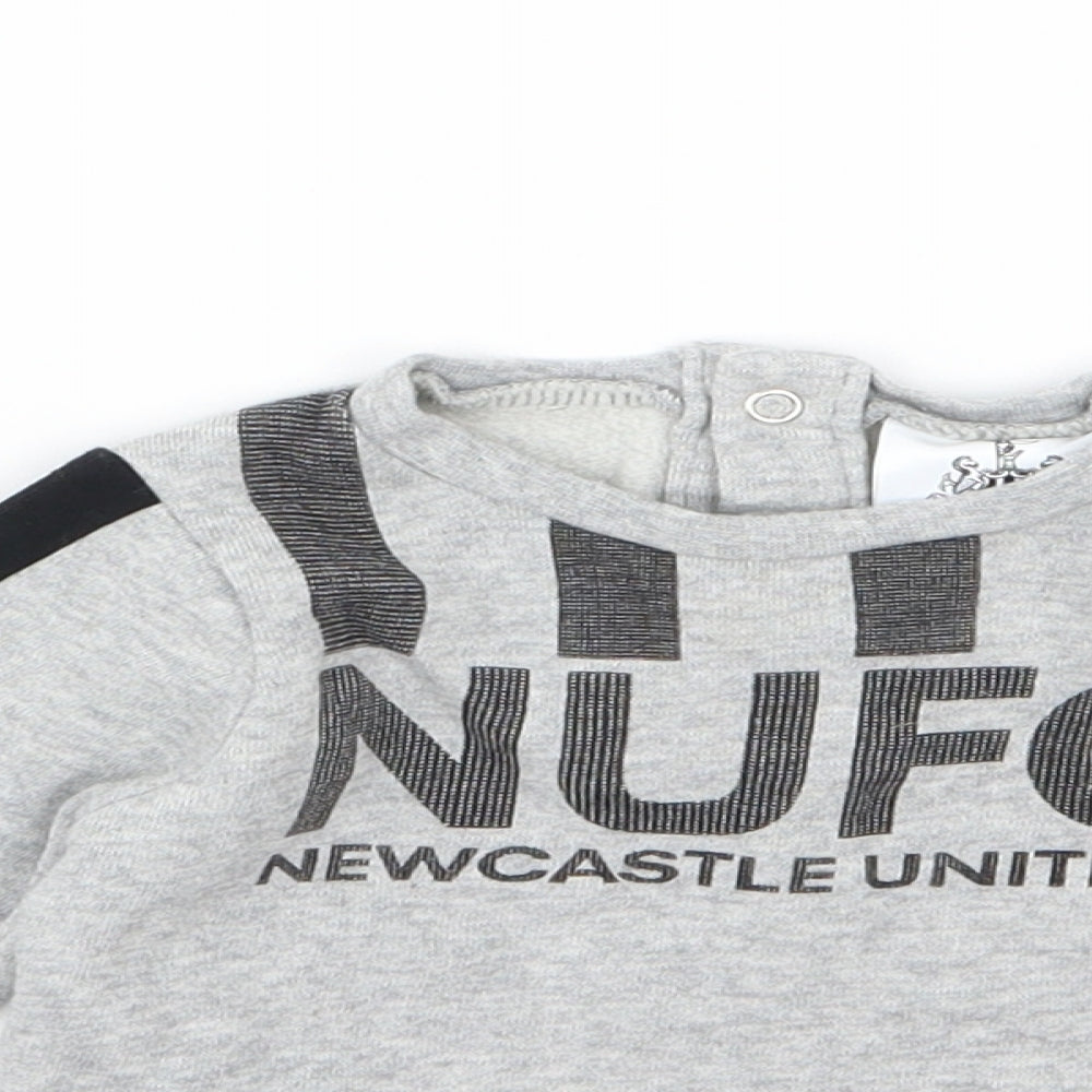 Newcastle United Baby Grey  Jersey Basic T-Shirt Size 6-9 Months