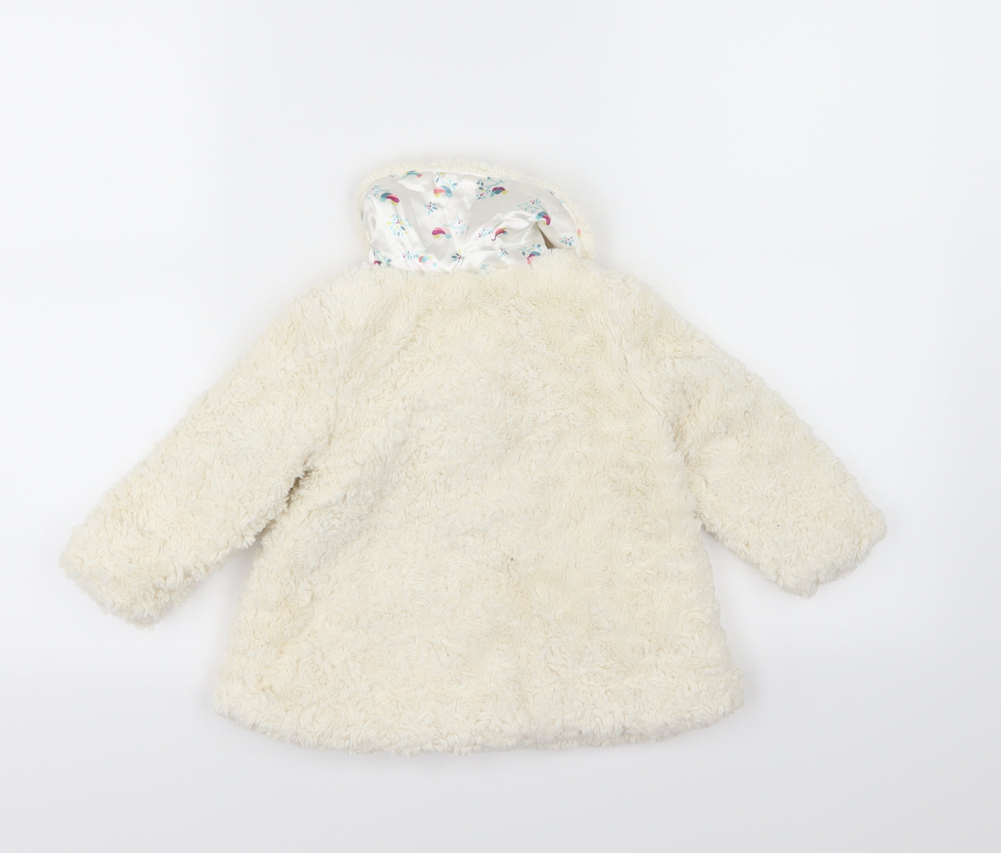 John Lewis Girls Ivory   Basic Coat Coat Size 9-12 Months