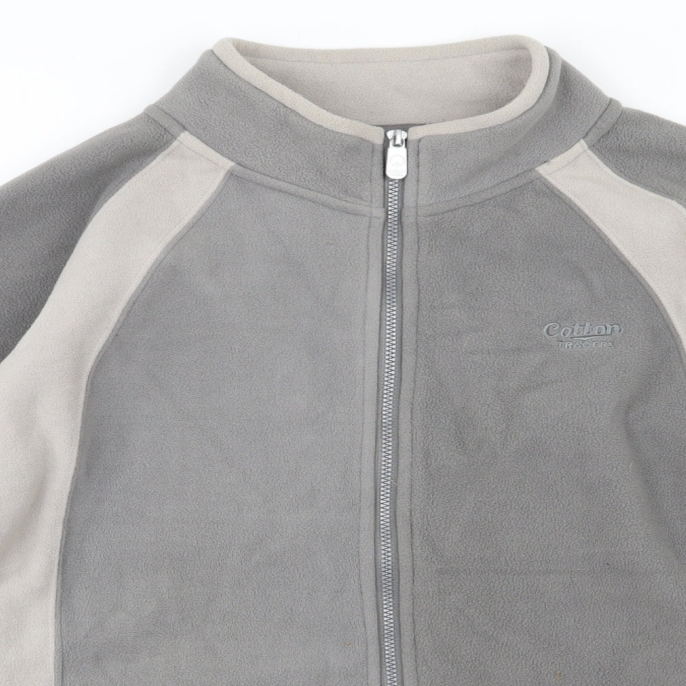 Cotton Traders Mens Grey  Fleece Jacket  Size XL