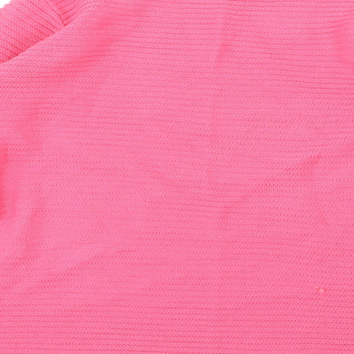 I Love You Womens Pink  Knit Pullover Jumper Size S